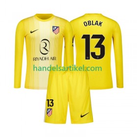 Atlético Madrid Jan Oblak 13 Torwart Kinder Heim Trikotsatz 2025/26 Langarm